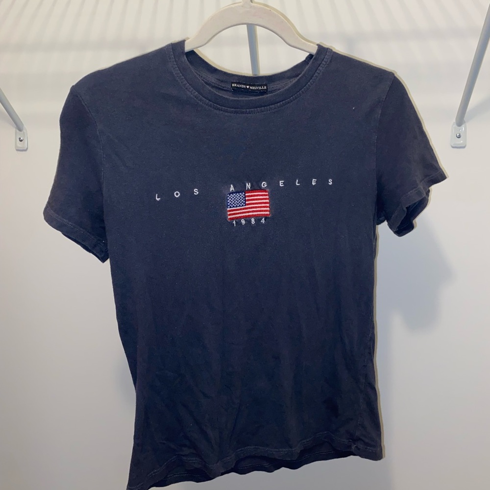 Vintage Brandy Melville Flag Tee